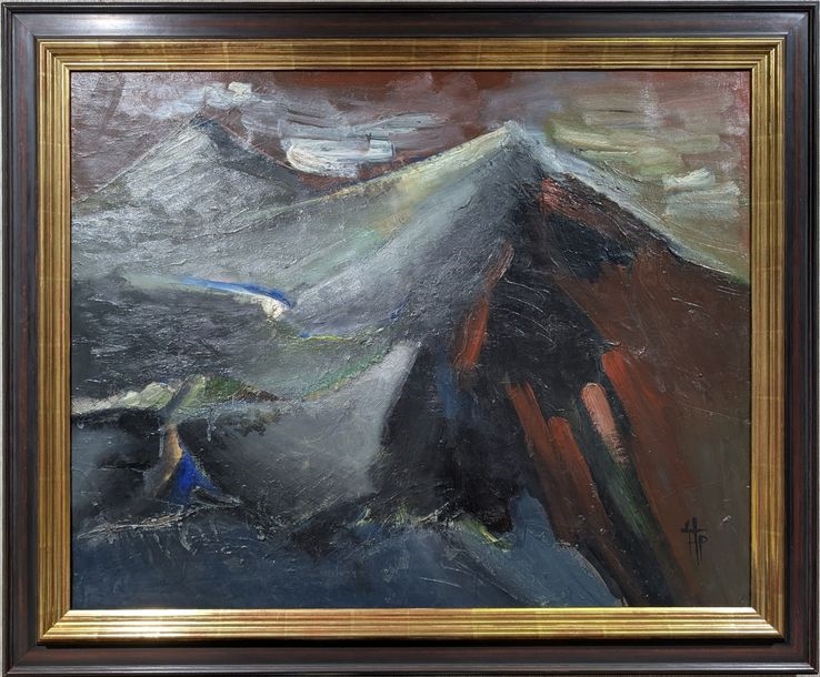 Artwork by Philippe Stoll, Mountains, Made of Oil On Canvas