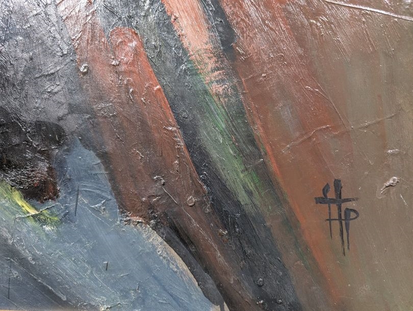 Artwork by Philippe Stoll, Mountains, Made of Oil On Canvas