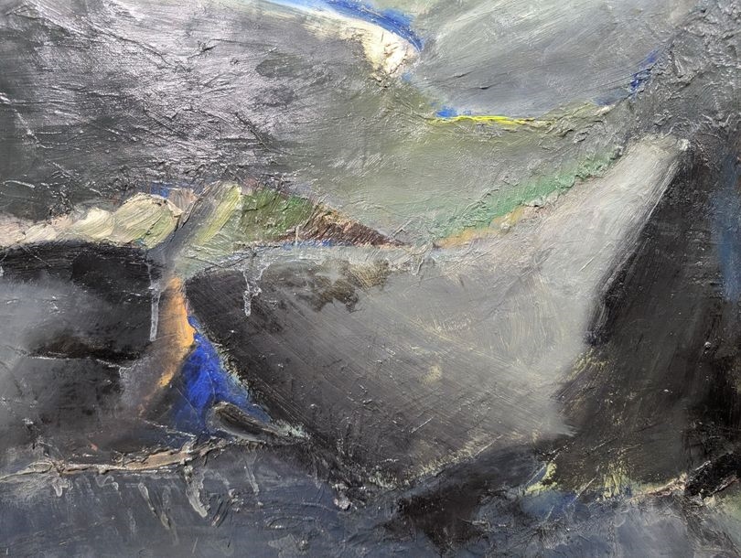Artwork by Philippe Stoll, Mountains, Made of Oil On Canvas
