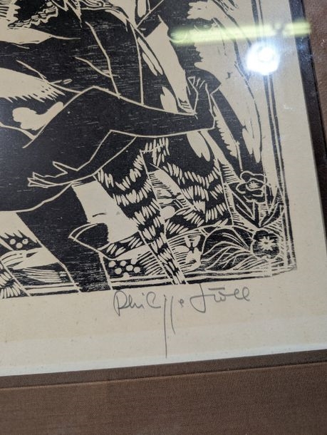 Artwork by Philippe Stoll, Bacchanalia Woodcut, Made of Woodcut