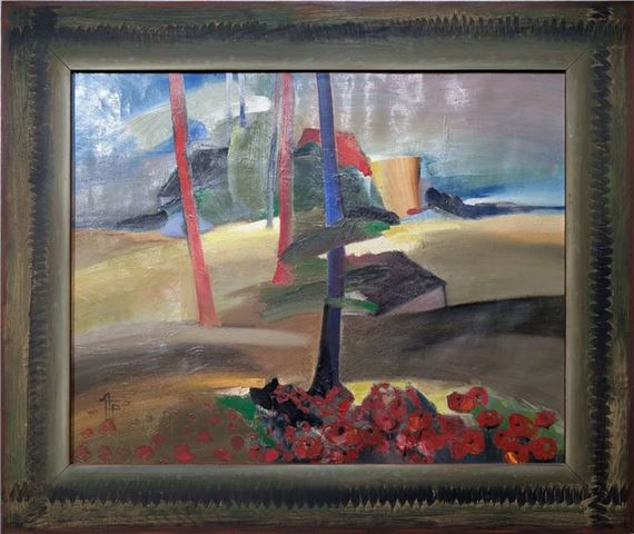 Landscape with poppies