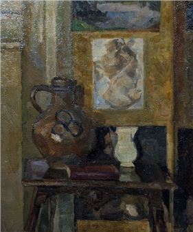 Still life with a pot from Betschdorf - Léon Lehmann