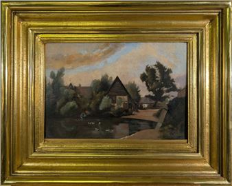 Landscape with ducks - Emile Stahl