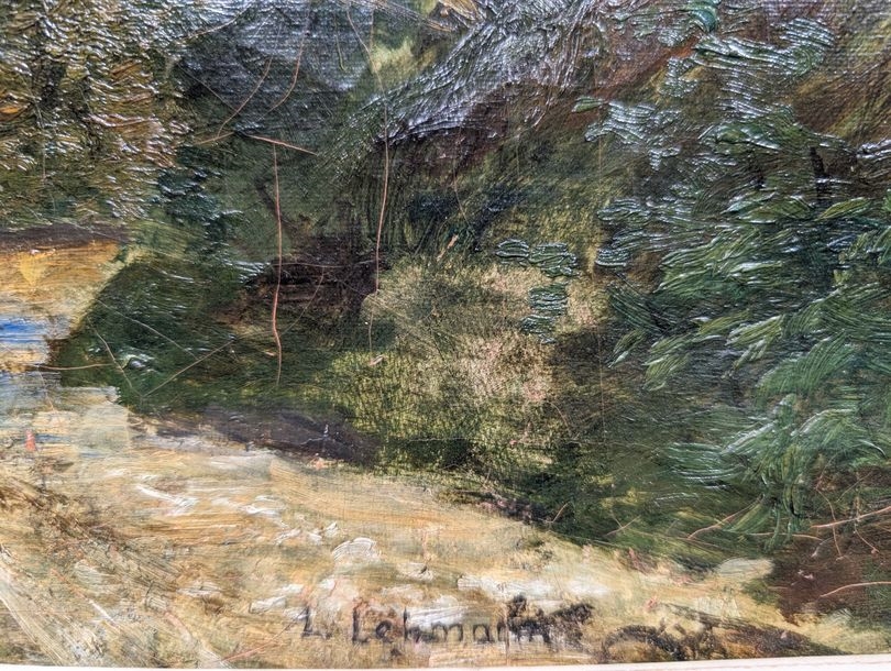 Artwork by Léon Lehmann, Landscape, Made of Oil On Canvas