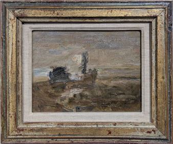 Landscape in the moonlight - Léon Lehmann