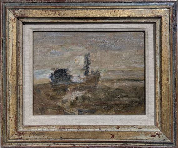 Landscape in the moonlight by Léon Lehmann