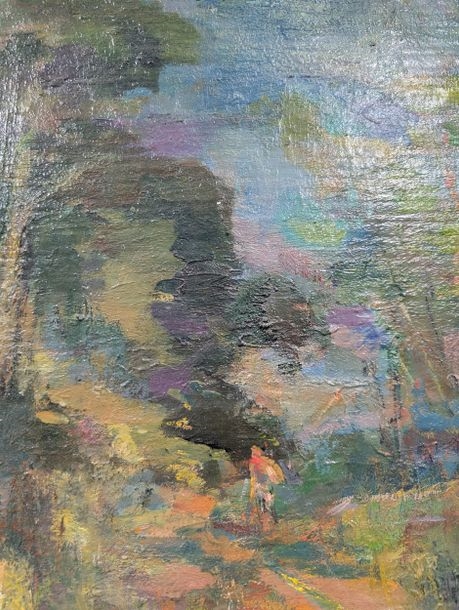 Artwork by Robert Brietwieser, Promenade, Made of Oil On Canvas