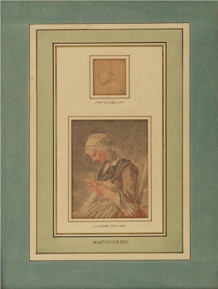 Portrait de Madame Chalon née Durand et la fidèle Louise Pecoud - Jean-Pierre de Saint-Ours