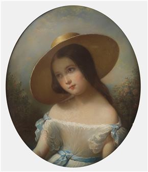 Jeune femme au chapeau - Louis Aimé Grosclaude