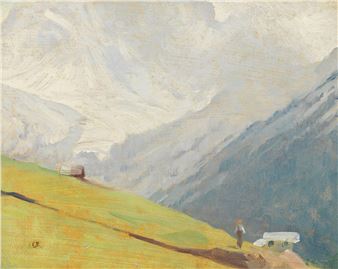Paysage de montagne, probablement Val d'Anniviers - Edouard John Ravel