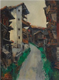Hinterdorfstrasse en été, Zermatt - Paul Sechaud