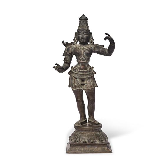 A bronze figure of Rama or Lakshmana - South Indian School, 20th Century
