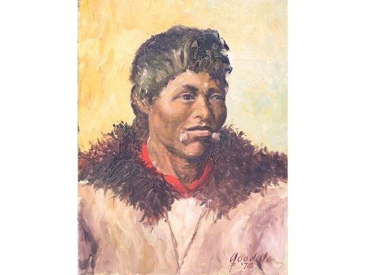 Harvey Goodale | Oil Portrait of Labret Adorned Man (Circa 1978 ...
