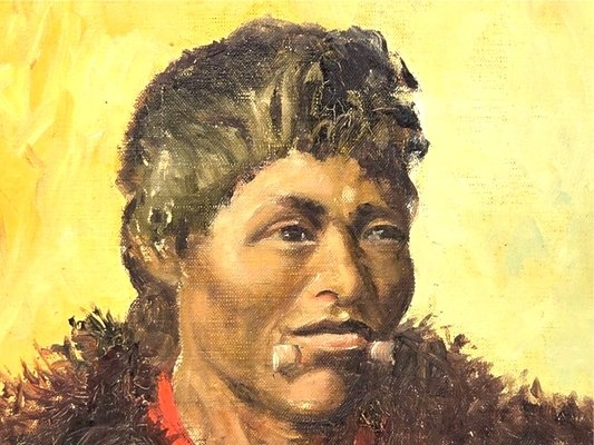 Harvey Goodale | Oil Portrait of Labret Adorned Man (Circa 1978 ...