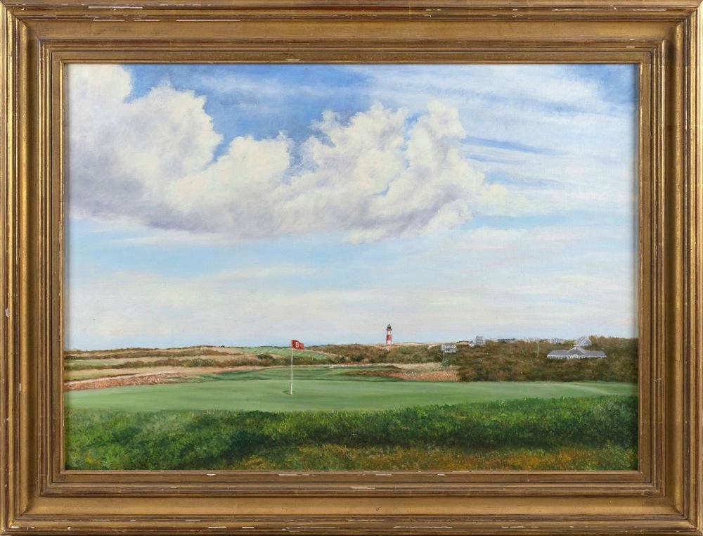 Artwork by Marla Korr, Sankaty Head Golf Club, Nantucket, Massachusetts, Made of Oil On Board