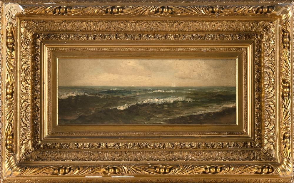 Artwork by Lemuel D. Eldred, Crashing waves, Made of Oil On Canvas