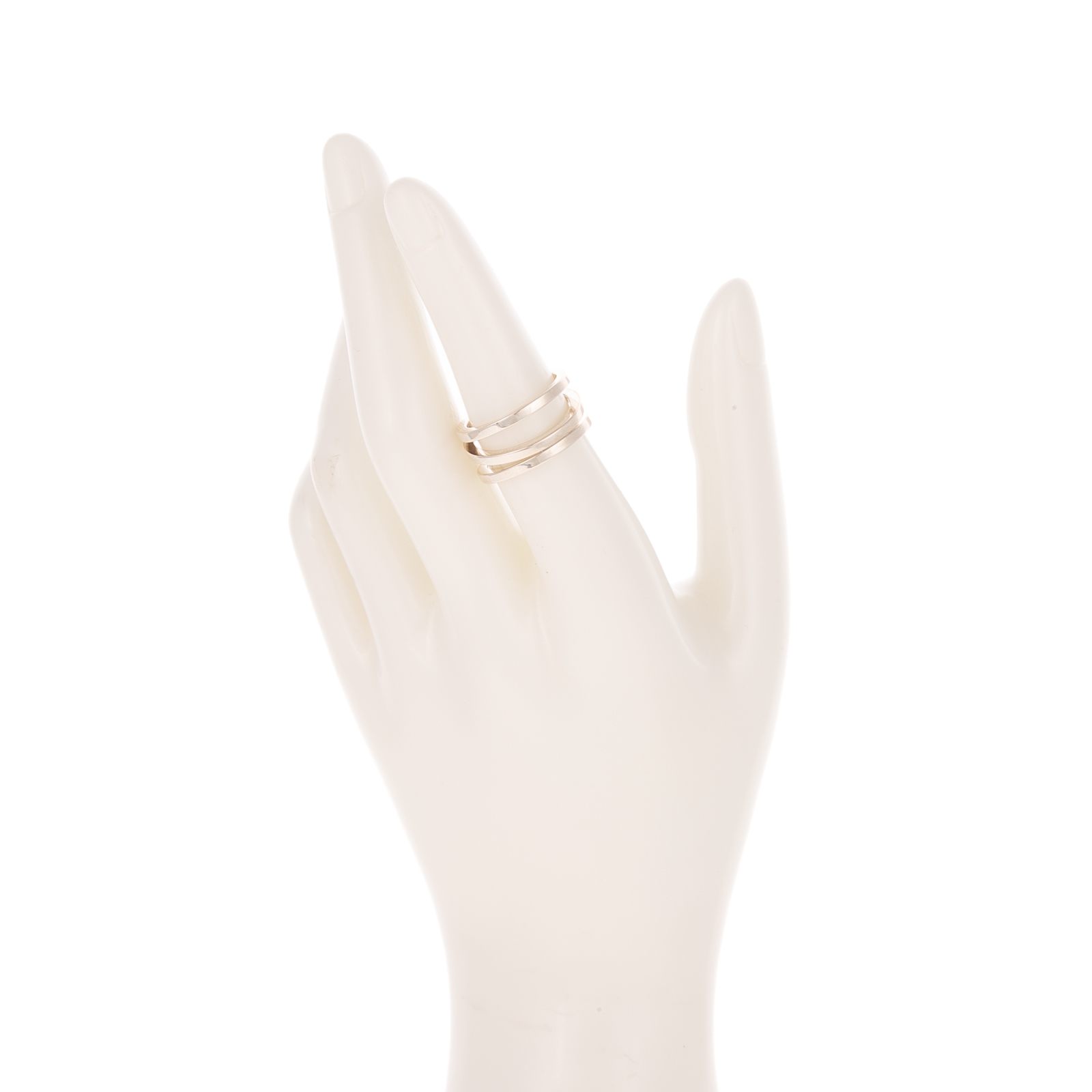 Betty Cooke | A Triple Row Wave Band in Sterling Silver | MutualArt