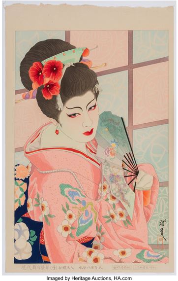 Mizutani Yaeko as Madame Butterfly, from the series Figures of the Modern Stage - Ota Masamitsu