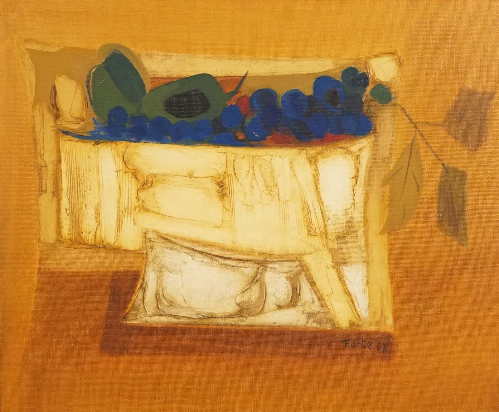 Artwork by Vicente Forte, COMPOSICIÓN CON FRUTAS, Made of oil on canvas