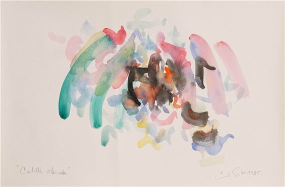 Tres acuarelas y una serigrafía by Carlos Silva