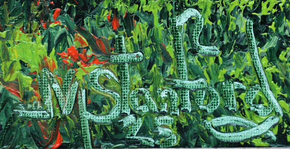 Artwork by Mark Stanford, Highwaymen artist painting alongside the menders shack, Made of Oil On Canvas Board