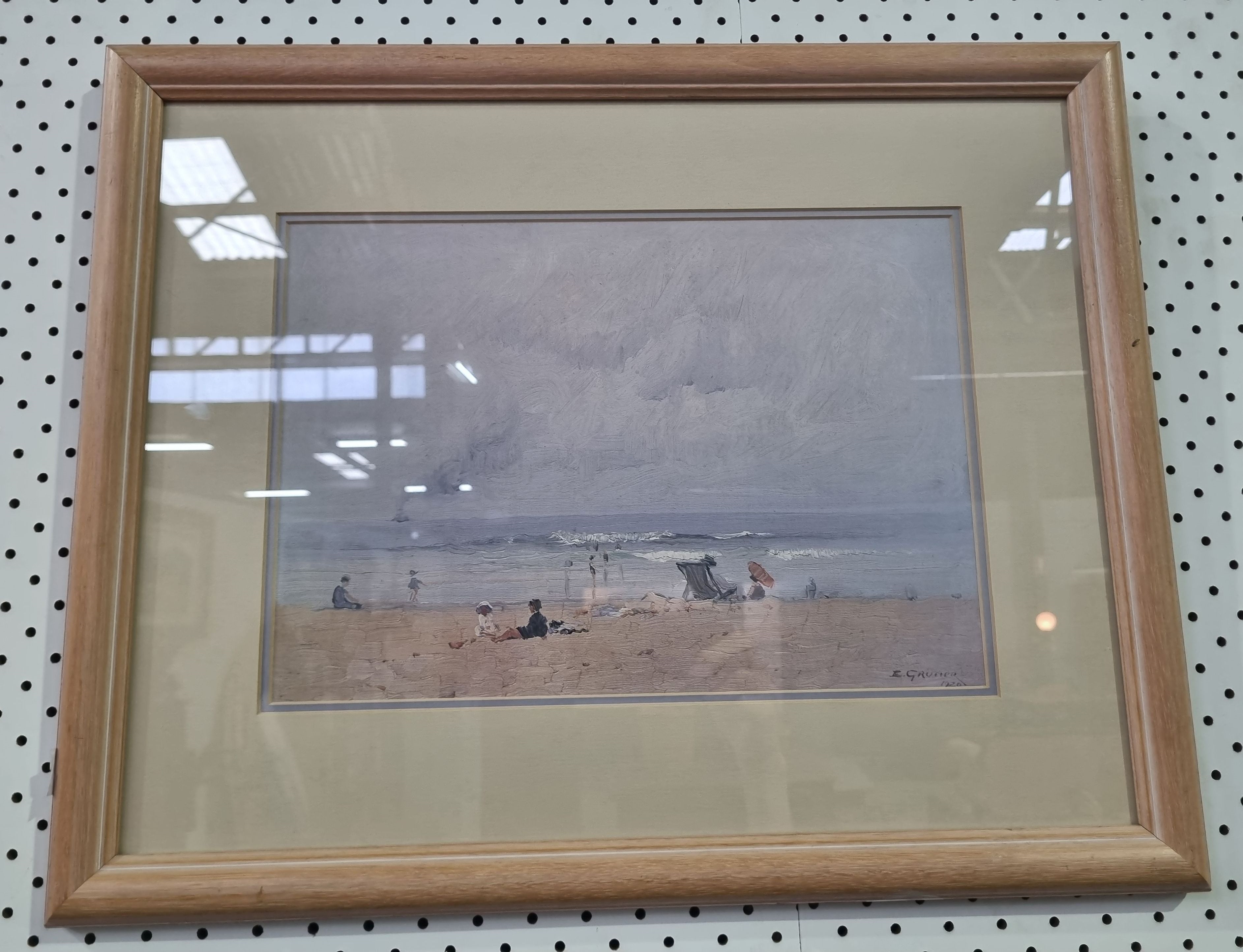 Artwork by Elioth Gruner, Untitled (Beach Scene, Made of Decorative Print