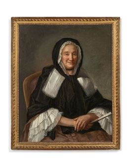 Presumed portrait of a sister of Anne de Ticheville - Michel Hubert Descours