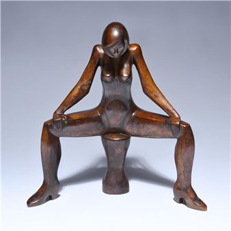 bronze sculpture of a tired dancer - Johannes Sneijders