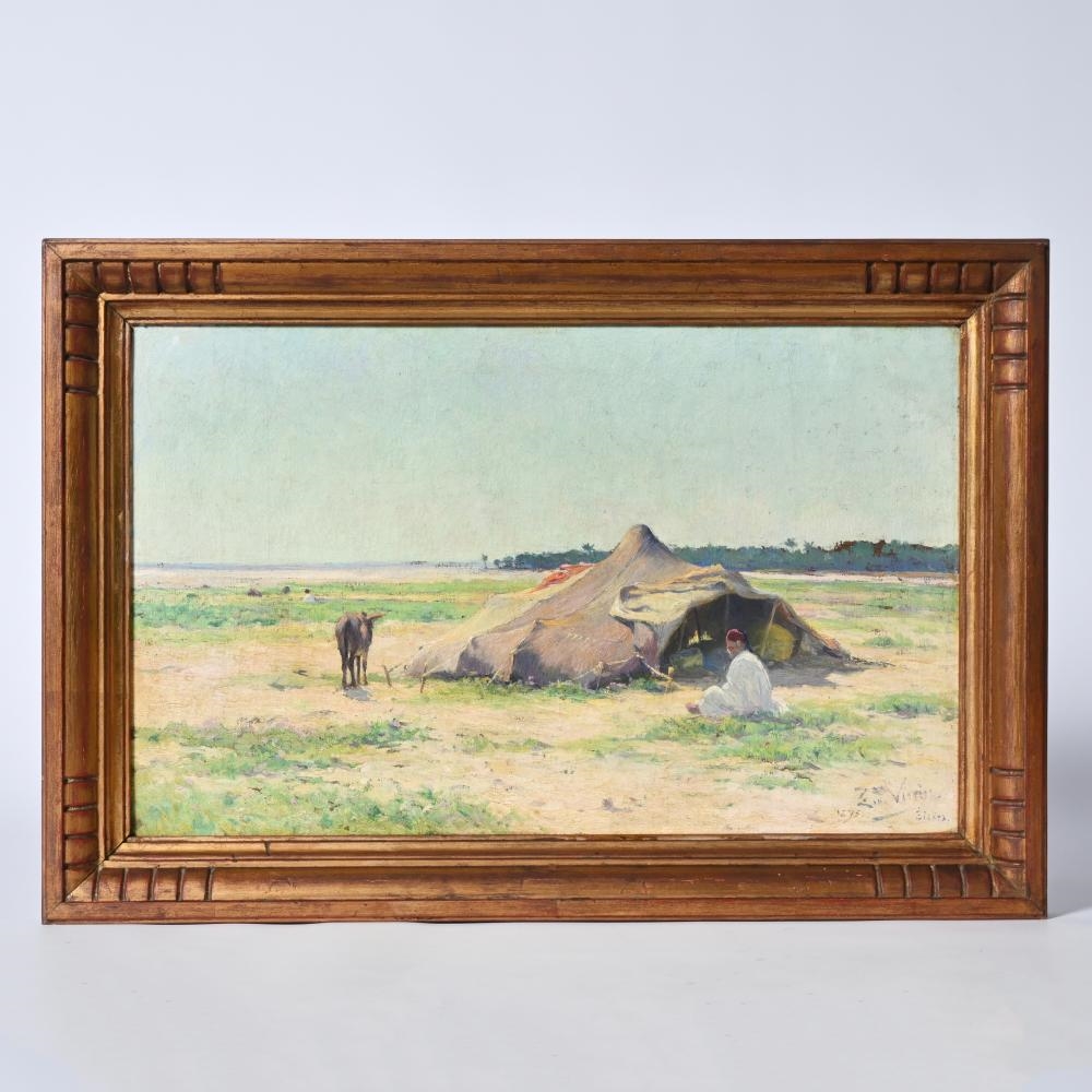 Artwork by Emmanuel Vierin, Nomad tent in Algeria, Made of Oil On Canvas