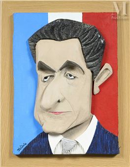 Caricature représentant Nicolas Sarkozy - Claude Bleynie
