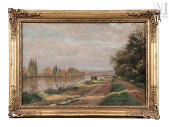 La Seine à Sartrouville en 1914 - Paul Francois Louchet