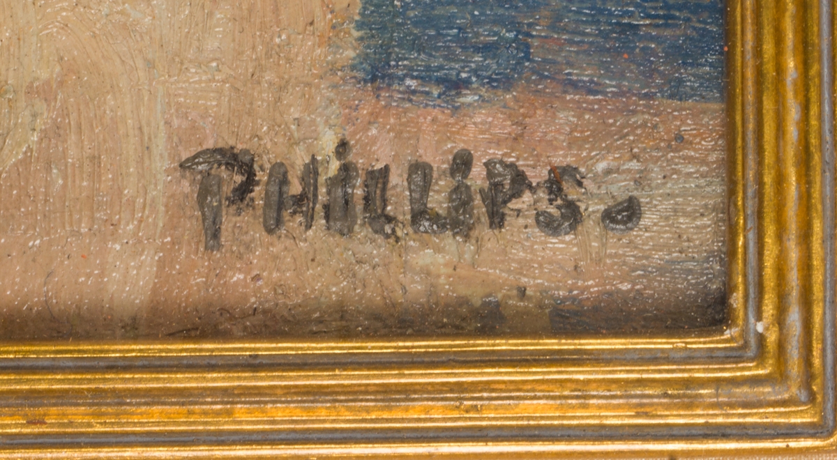 Artwork by Bert Phillips, Untitled (Indian Figure at Taos Pueblo, Made of Oil On Canvas Board