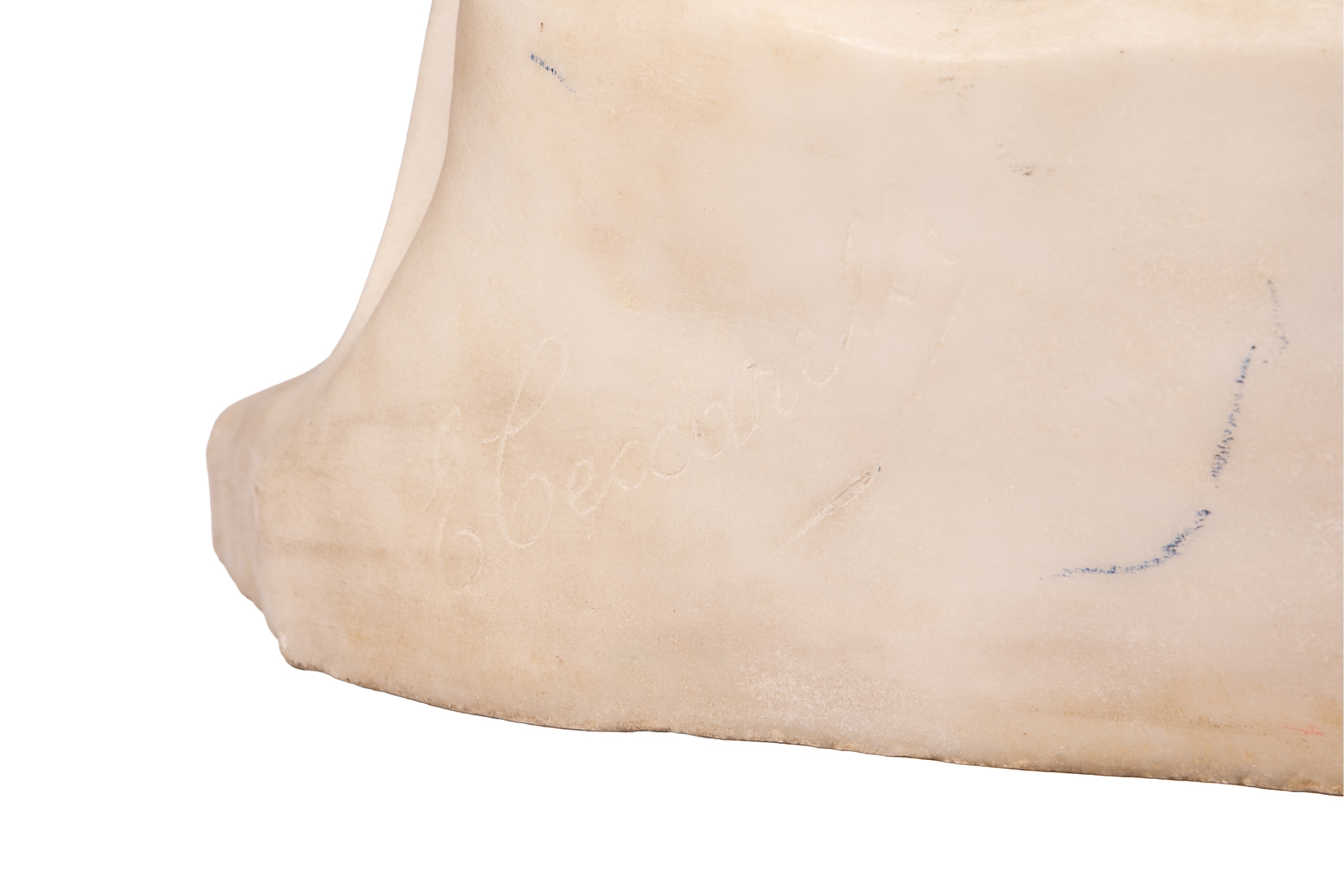 Artwork by Ezio Ceccarelli, The Storyteller, Made of White Marble