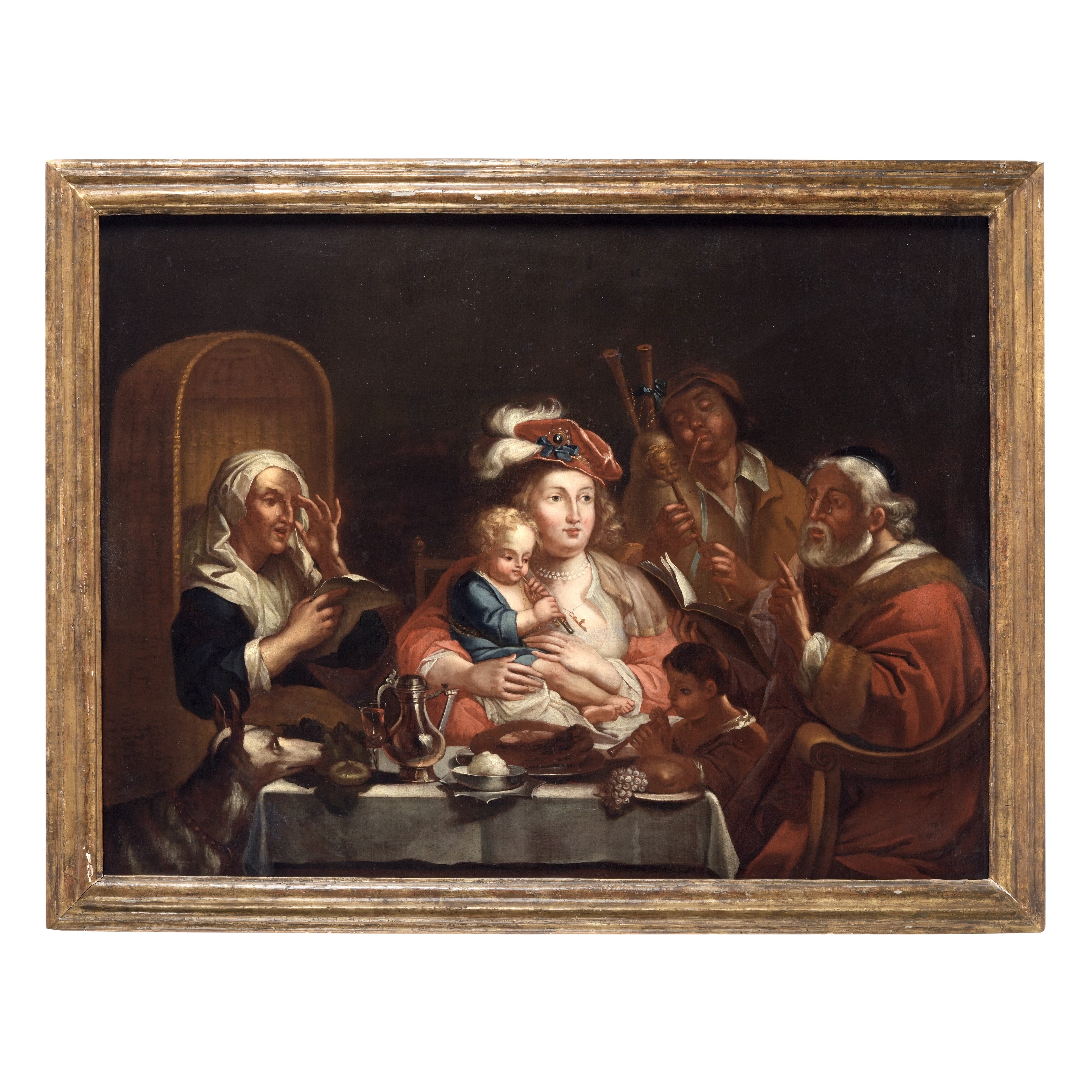 Artwork by Jacob Jordaens, Concerto di famiglia, Made of oil on canvas
