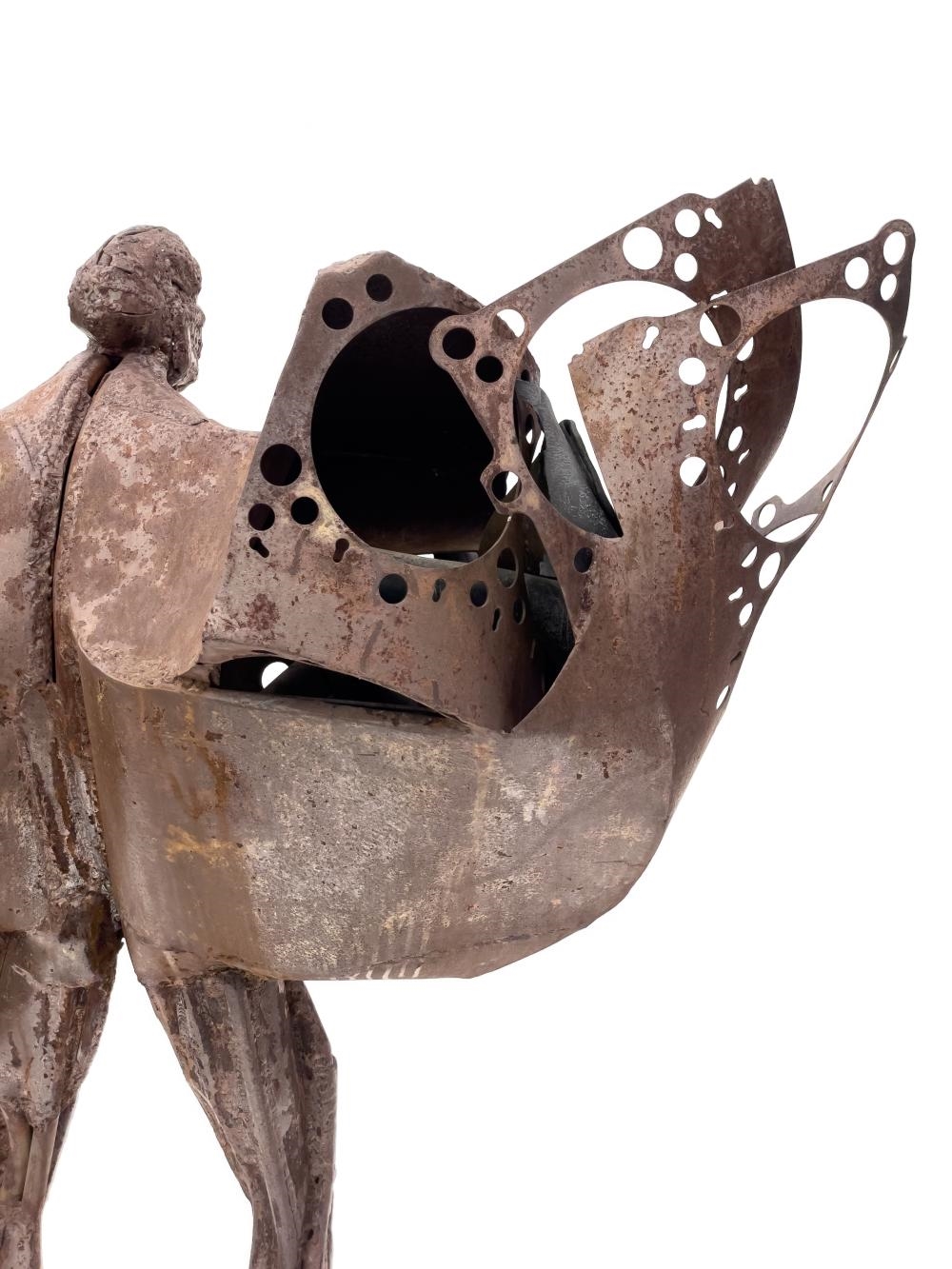 Artwork by Theodore Gall, Untitled (Winged Man, Made of Large Fabricated Steel Sculpture