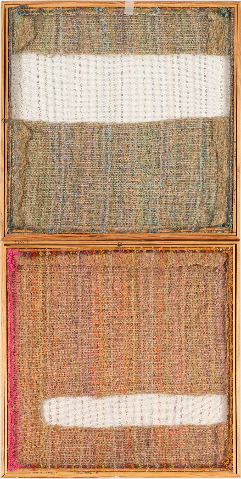 Artwork by Jaana Pesonen, Stan and Oliver, Made of Textile