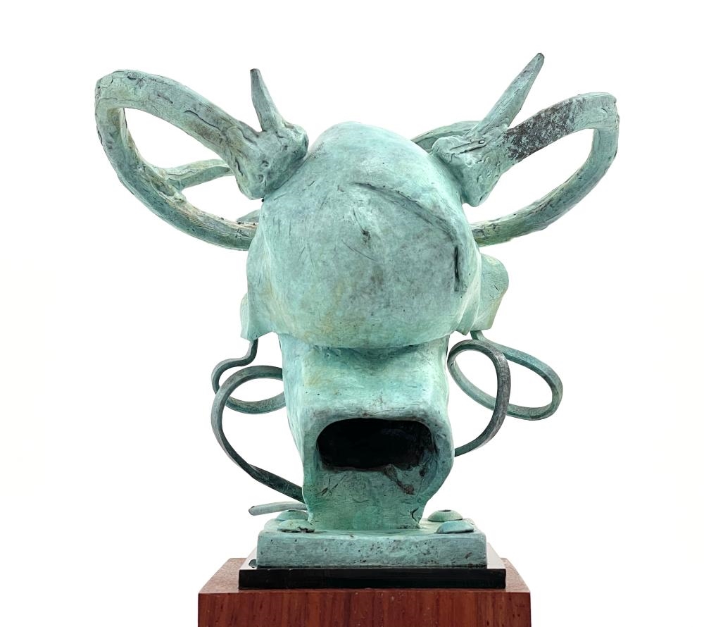 Artwork by Theodore Gall, Antlered Guardian: The Sentinel of Dreams, Made of Bronze