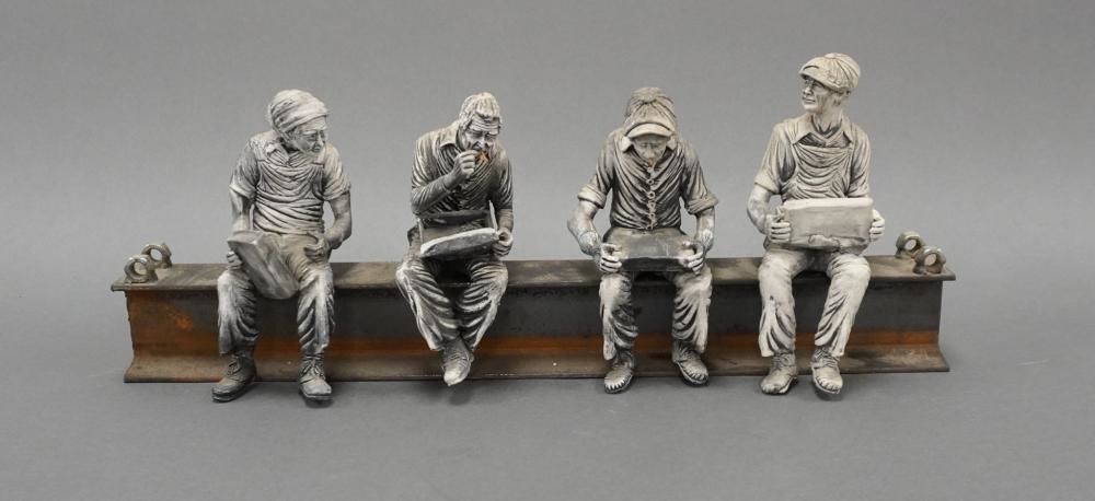 Artwork by Sergio Furnari, Lunchtime on a Skyscraper, Made of Plaster, Metal