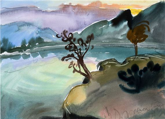 Alpensee by Helga Marxmüller, 1969