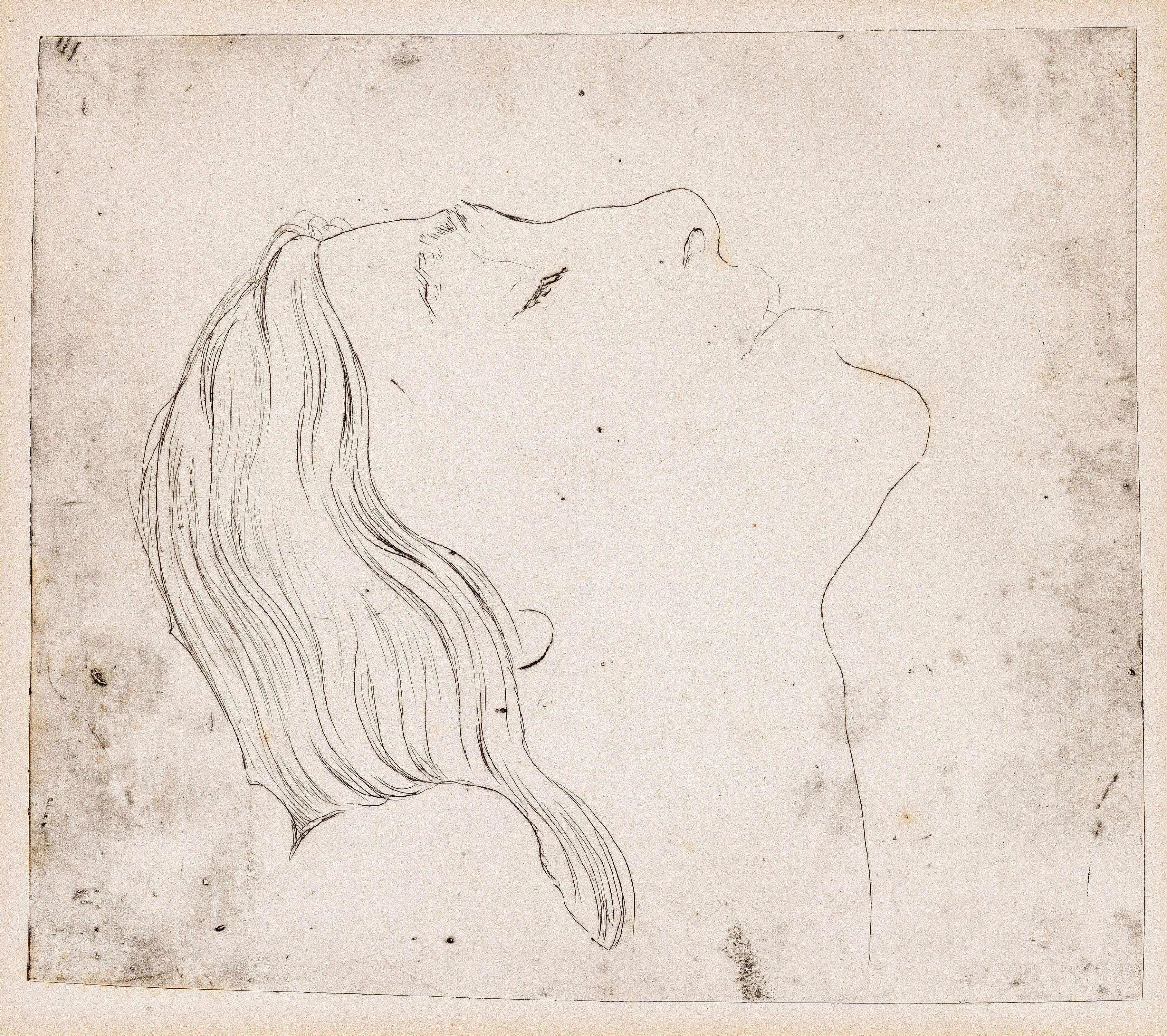 Artwork by Olaf Gulbransson, Bildnis der österreichischen Schauspielerin Ida Roland (1881-1951), Made of lithograph