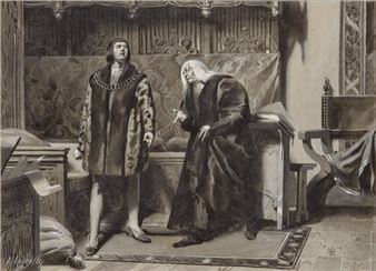 Enrique IV de Castilla y Guillem Sorolla ajusticiado - José Segrelles