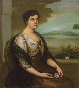 Retrato de María Paz Suárez-Guanes de la Borbolla - Julio Romero de Torres