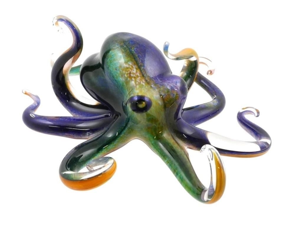 Artwork by Michael Hopko, Octopus, Made of Hand-Blown Glass