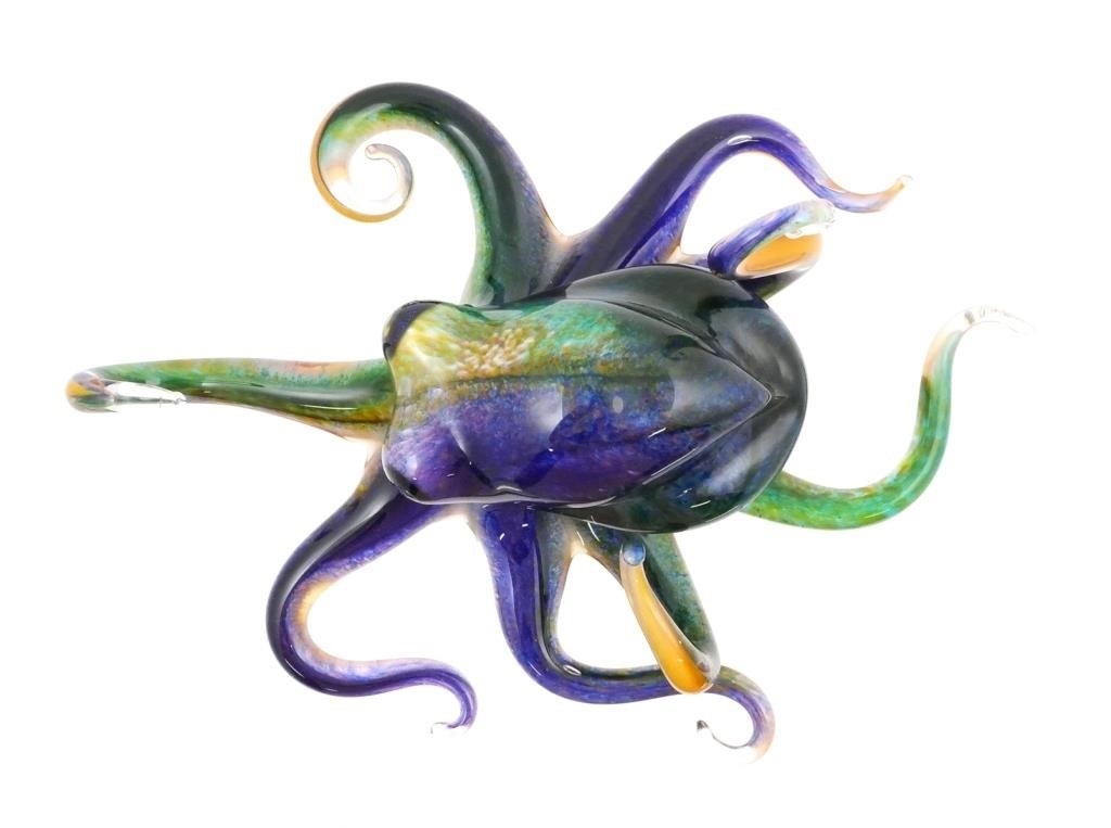 Artwork by Michael Hopko, Octopus, Made of Hand-Blown Glass