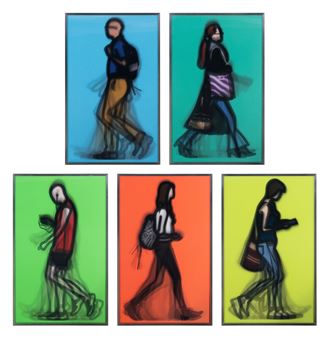 
Walking in London II (set of 5), 2014 - Julian Opie
