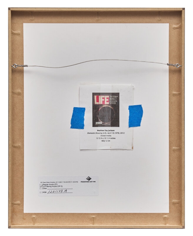 Artwork by Matthew Day Jackson, 
Domestic Drawing (LIFE, April 19, 1979), 2012, Made of mixed media