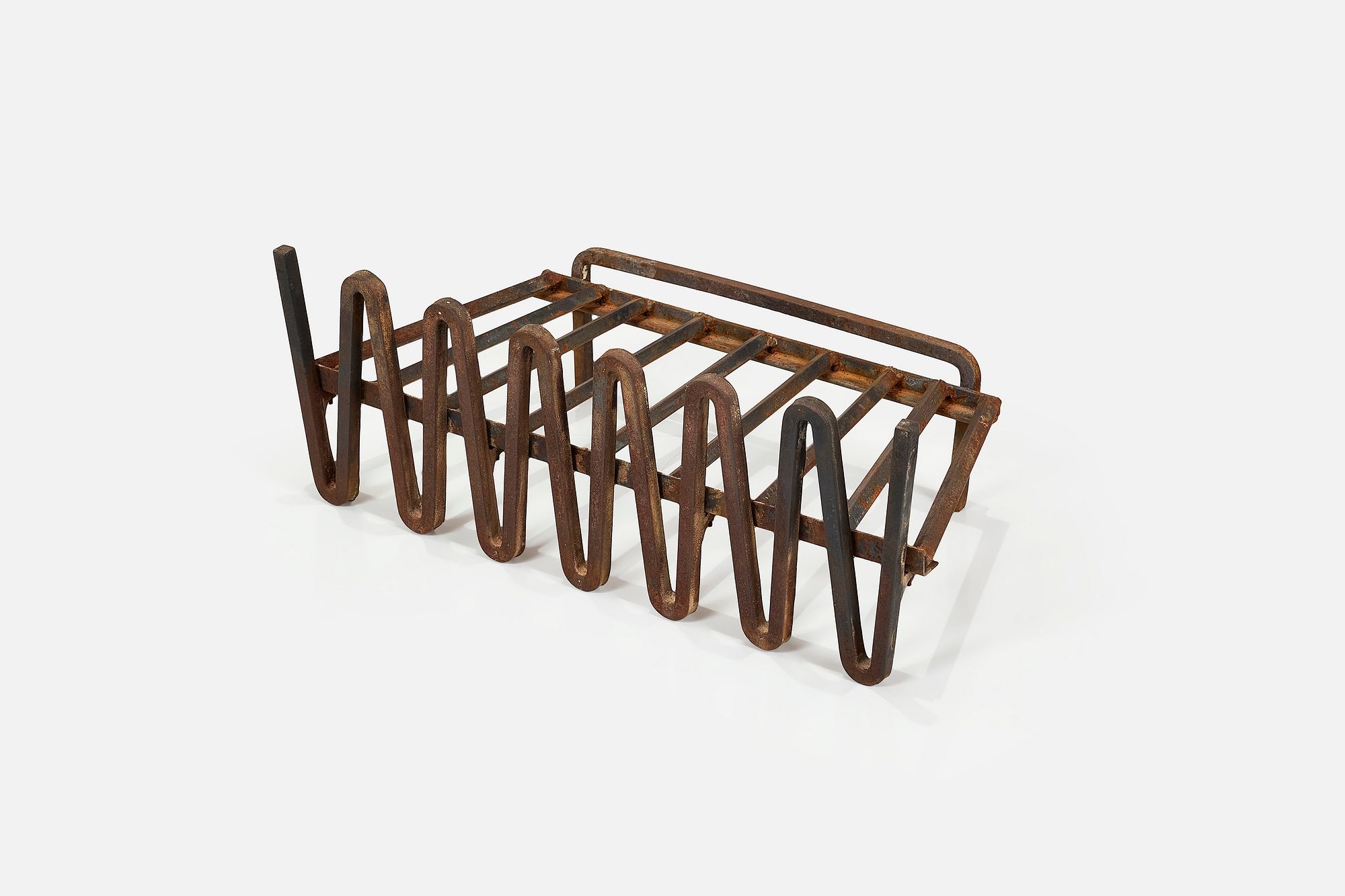 Artwork by Mel Bogart, Fire Grate, Made of Painted Wrought Iron