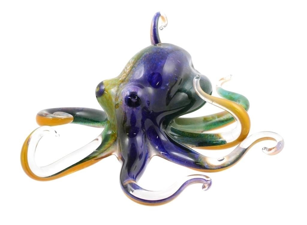 Artwork by Michael Hopko, Octopus, Made of Hand-Blown Glass