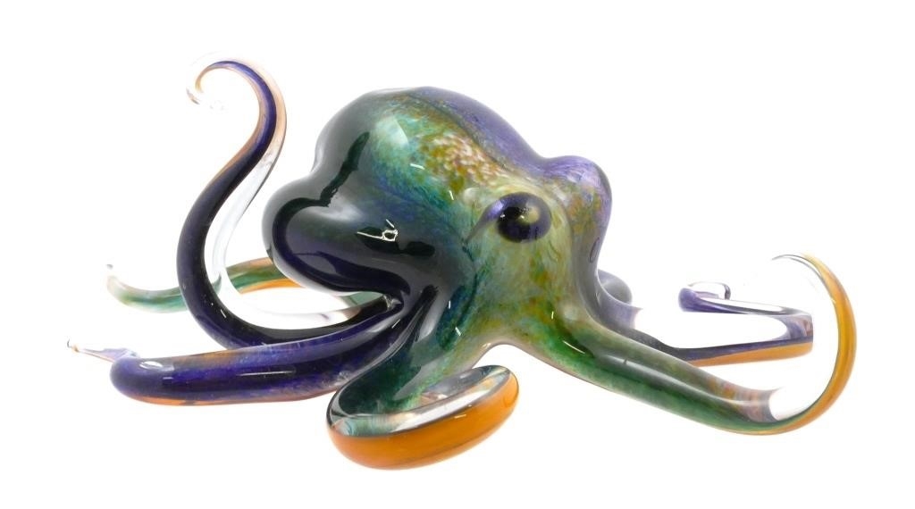 Artwork by Michael Hopko, Octopus, Made of Hand-Blown Glass