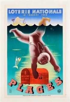 Plages: Loterie Nationale 1939 - Derouet Lesacq